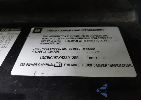 2004 Chevrolet Silverado 1500 Z71 z USA, uszkodzony, nr VIN 1GCEK19TX4Z291255